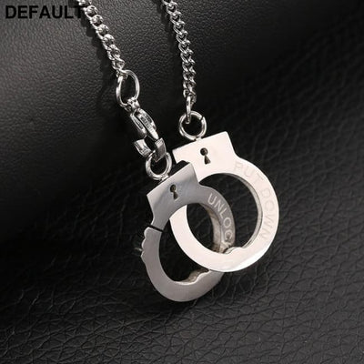 Handcuff Pendant Necklace Fashion Friendship Necklaces Stainless Steel for Women handcuff Sterling Silver