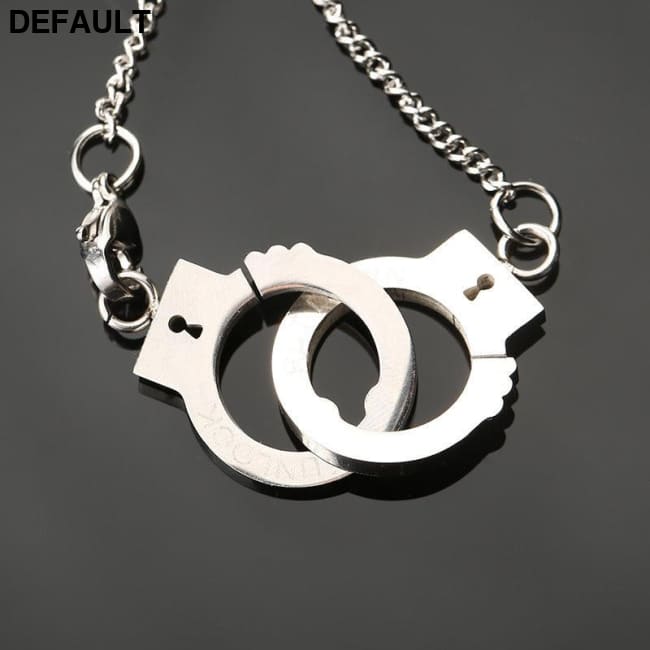 Handcuff Pendant Necklace Fashion Friendship Necklaces Stainless Steel for Women handcuff Sterling Silver