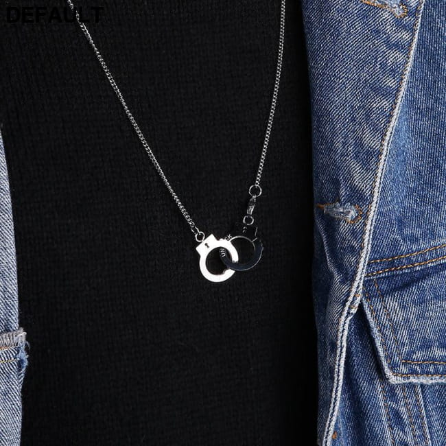 Handcuff Pendant Necklace Fashion Friendship Necklaces Sterling Silver