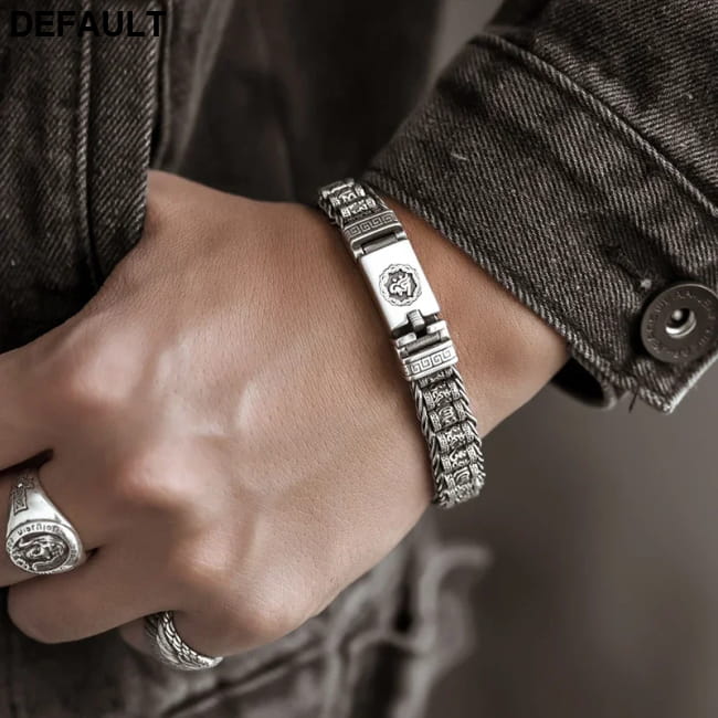 Handmade Creative Bracelets Men Lucky Buddhist Scripture