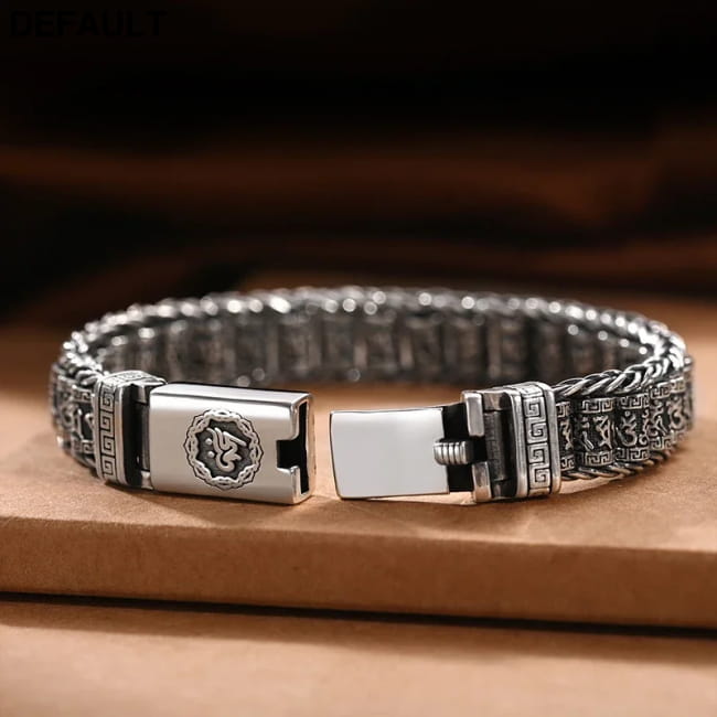 Handmade Creative Bracelets Men Lucky Buddhist Scripture