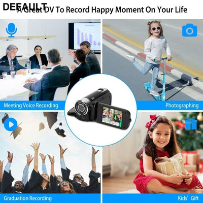 HD 1080P Digital Video Camcorder 2.7in 16X Zoom DV Camera 270° Rotation Rechargeable Kid w/Fill Light Selfie Camcorders