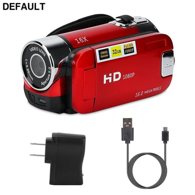 HD 1080P Digital Video Camcorder 2.7in 16X Zoom DV Camera 270° Rotation Rechargeable Kid w/Fill Light Selfie Camcorders