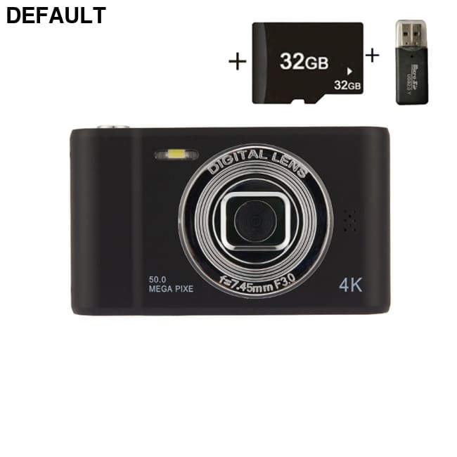HD D04 Digital Retro Camera Portable Campus Entry Small CCD Black standard + 32GB memory card + card reader Cameras