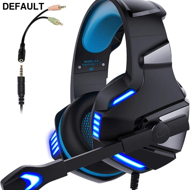 Head mounted gaming headphones RGB wired Headsets