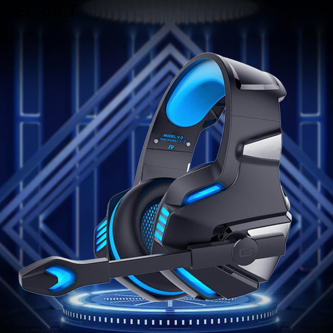 Head mounted gaming headphones RGB wired Headsets