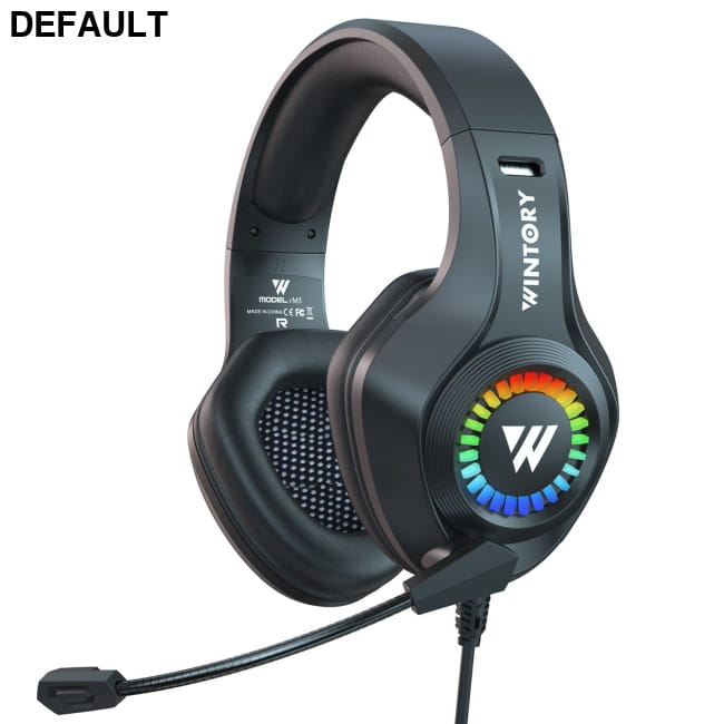 Head mounted gaming headphones wired e-sports luminous Black RGB Headsets