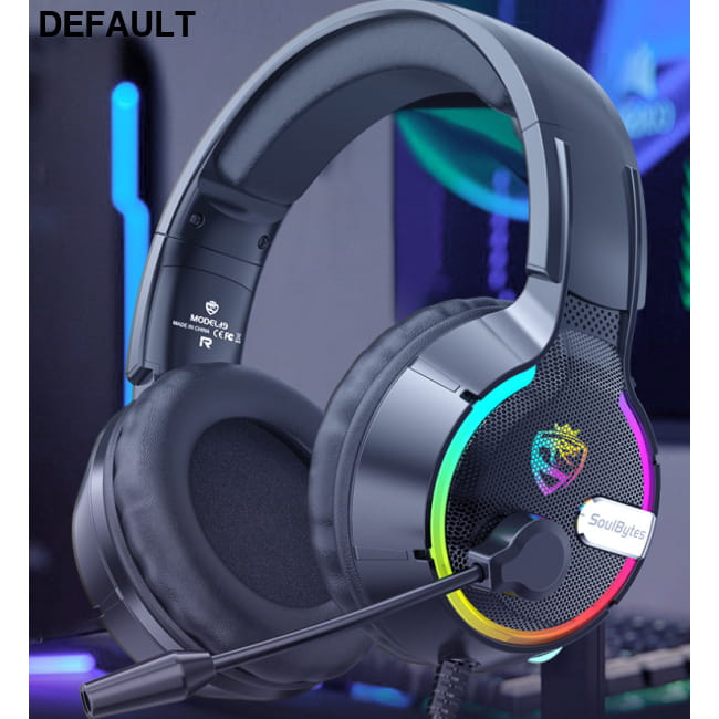 Head mounted gaming headset Soulbytes S19 wired RGB black Headphones Headsets
