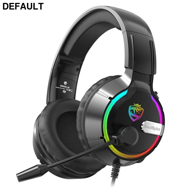 Head mounted gaming headset Soulbytes S19 wired RGB black Headphones Headsets