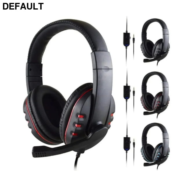 Headphones 3.5mm Wired Gaming Headset Earphones Music Blue / CHINA Headsets