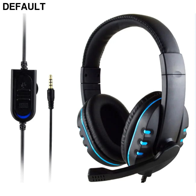 Headphones 3.5mm Wired Gaming Headset Earphones Music Blue / CHINA Headsets