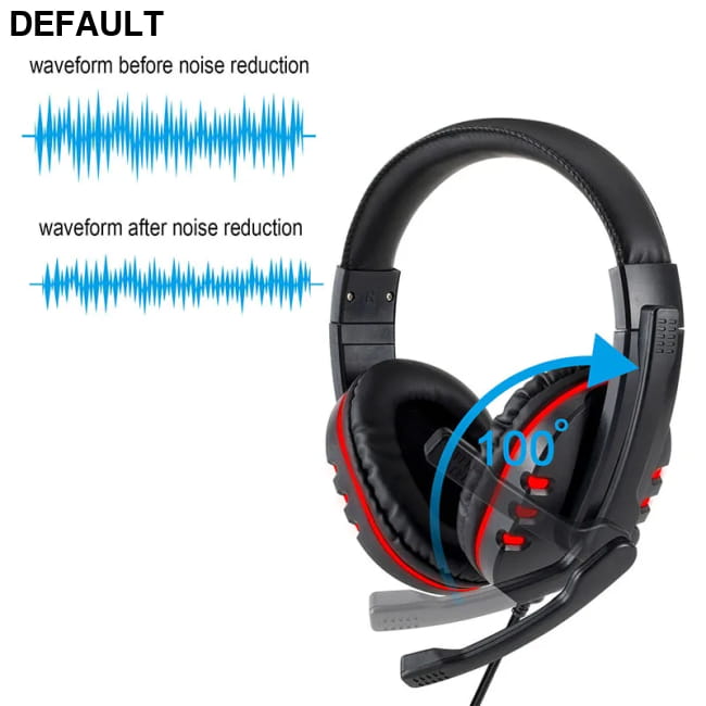 Headphones 3.5mm Wired Gaming Headset Earphones Music Blue / CHINA Headsets