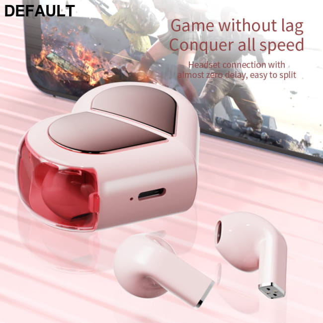 heart shape wireless earbuds Mini Bluetooth Earphones Telephone Accessories