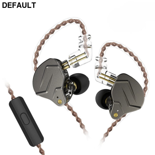 Heavy Bass Metal Wired In-Ear Music Headphones Night sky gray / With wheat Earbuds