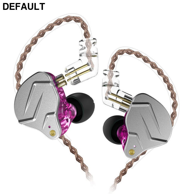 Heavy Bass Metal Wired In-Ear Music Headphones Silver purple / Standard Earbuds