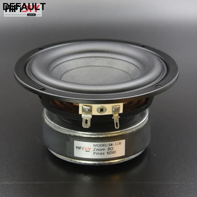 HI-FI DIY AUDIO 4.5 inch 60W Round Woofer Speaker High power BASS Home Theater 2.1 Subwoofer Unit 2 Crossover