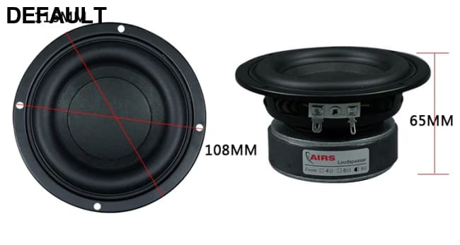 HI-FI DIY AUDIO 4.5 inch 60W Round Woofer Speaker High power BASS Home Theater 2.1 Subwoofer Unit 2 Crossover