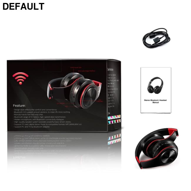 HIFI stereo earphones bluetooth headphone music headset FM and support SD card with mic for mobile xiaomi iphone