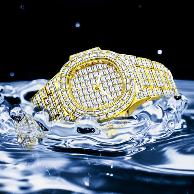 High-grade Full Drill Square Waterproof Calendar Men Quartz Watches Best Selling Products