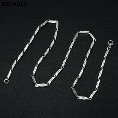 High Polished Gold Color Titanium Stainless Steel US Dollar Pattern Stick Aberdeen Chain Necklaces for Men Jewelry