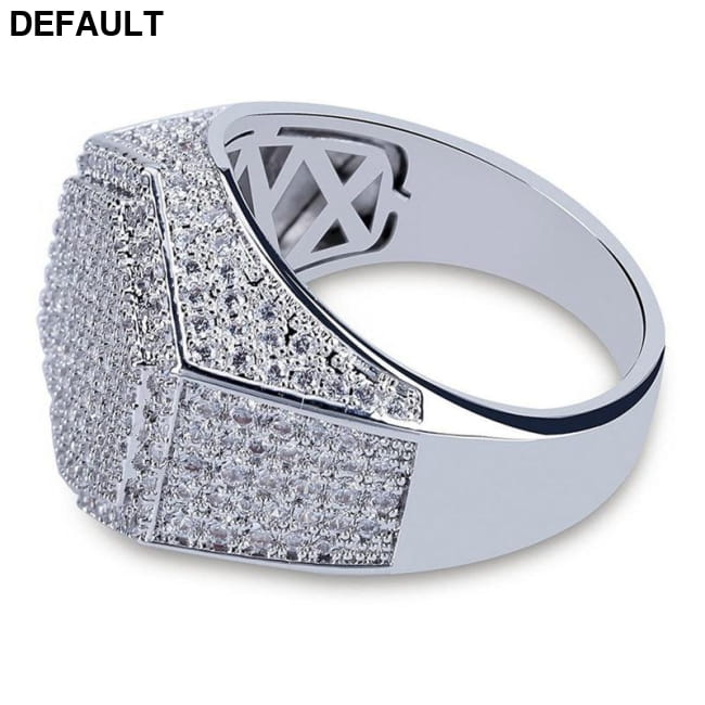 Hip Hop Man Ring Micro Pave CZ Silver Gold Color Men Rings