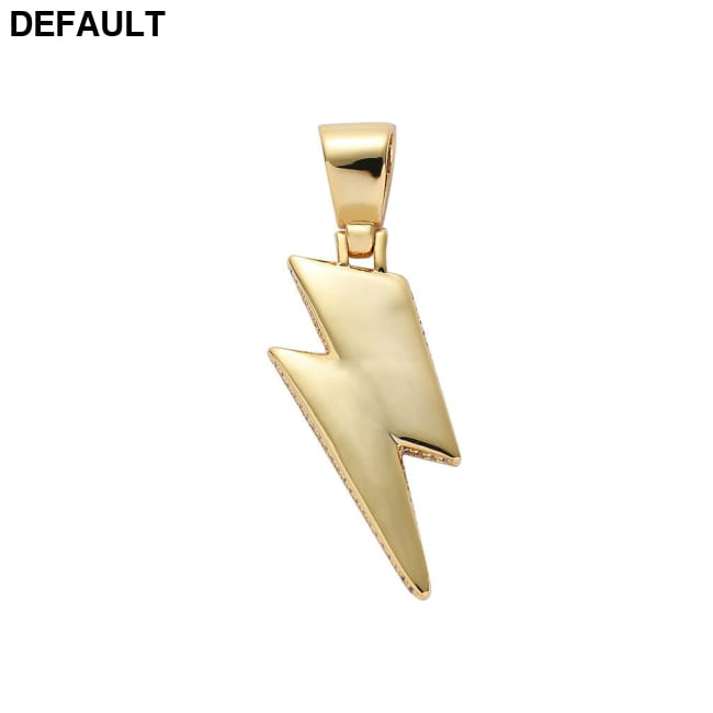 Hip Hop Necklace Lightning Pendant Micro Set Zircon Men’s Men Necklaces Sterling Silver