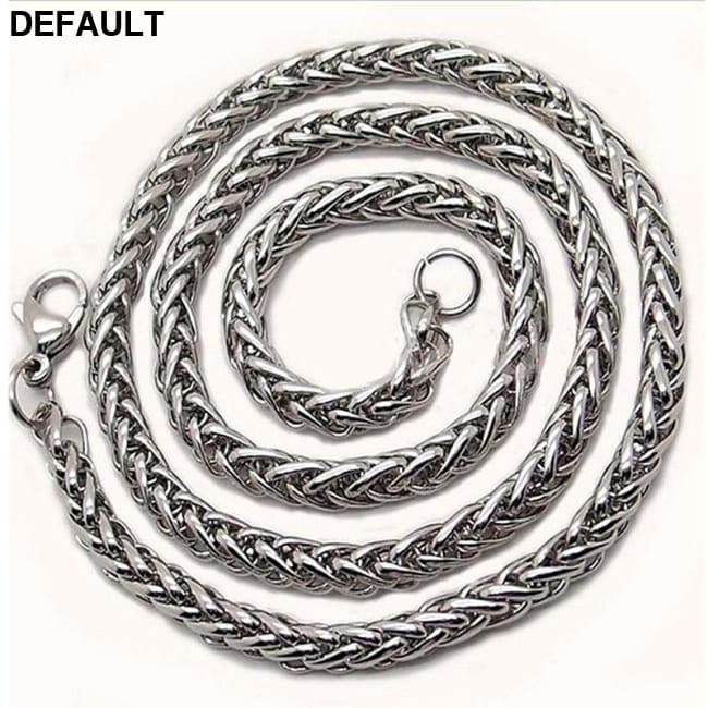 HNSP STAINLESS STEEL TWIST CHAIN NECKLACE FOR MEN 4MM / 70cm Men Necklaces Sterling Silver Jewelry