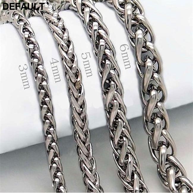 HNSP STAINLESS STEEL TWIST CHAIN NECKLACE FOR MEN Men Necklaces Sterling Silver Jewelry