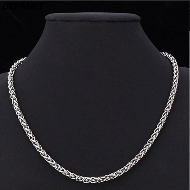 HNSP STAINLESS STEEL TWIST CHAIN NECKLACE FOR MEN Men Necklaces Sterling Silver Jewelry
