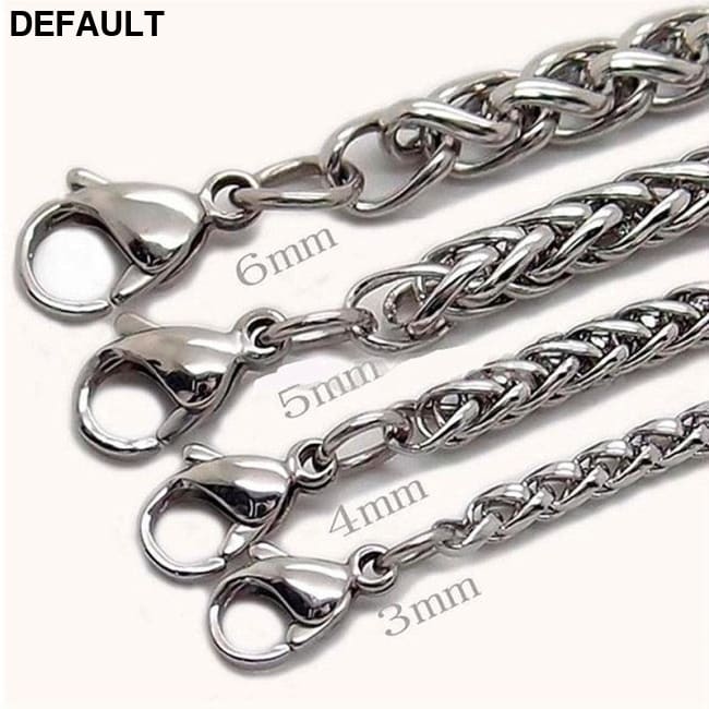 HNSP STAINLESS STEEL TWIST CHAIN NECKLACE FOR MEN Men Necklaces Sterling Silver Jewelry