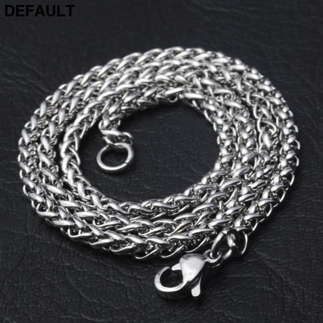 HNSP STAINLESS STEEL TWIST CHAIN NECKLACE FOR MEN Men Necklaces Sterling Silver Jewelry