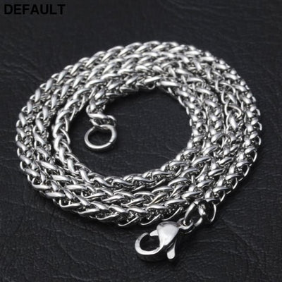 HNSP STAINLESS STEEL TWIST CHAIN NECKLACE FOR MEN Men Necklaces Sterling Silver Jewelry