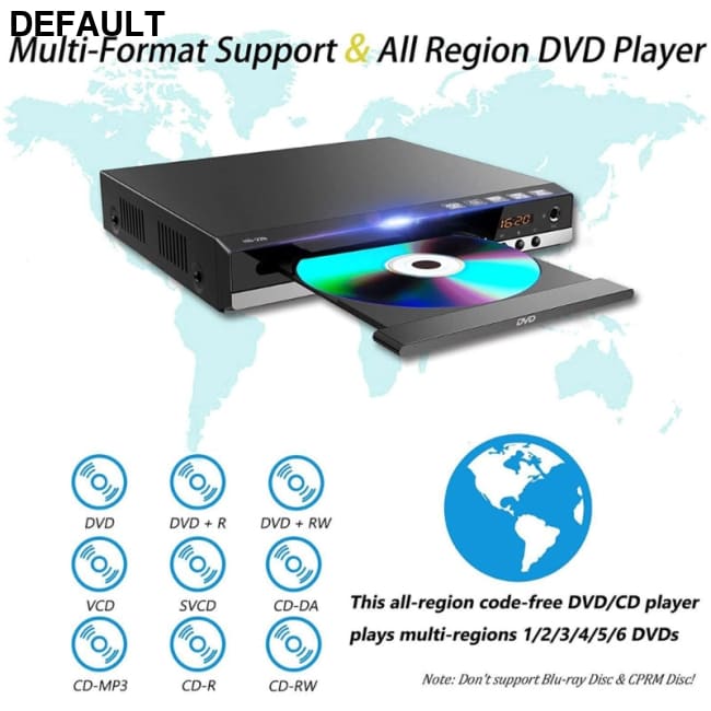 Home DVD Player Full High-defination 1080P Digital EVD-Disc Support SVCD CD-RW VCD U.S. regulations Players & Blu-ray