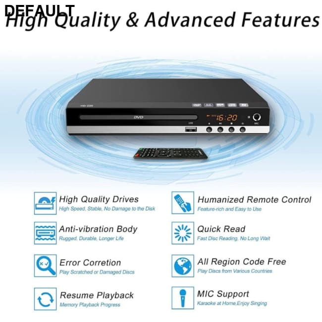 Home DVD Player Full High-defination 1080P Digital EVD-Disc Support SVCD CD-RW VCD U.S. regulations Players & Blu-ray