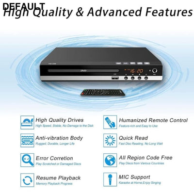 Home DVD Player Full High-defination 1080P Digital EVD-Disc Support SVCD CD-RW VCD U.S. regulations Players & Blu-ray