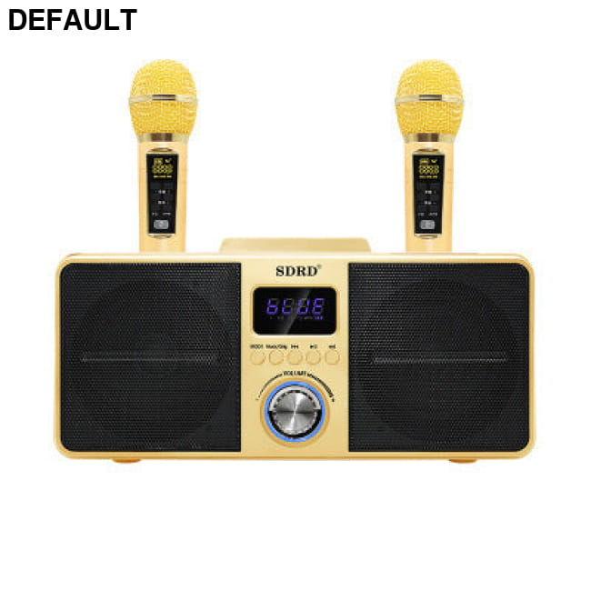 Home KTV Audio Creative Dual Microphone Subwoofer Mobile Golden Portable Systems System Speakers