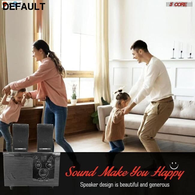 Home Theater 2.1 Set Black Speakers Electronics