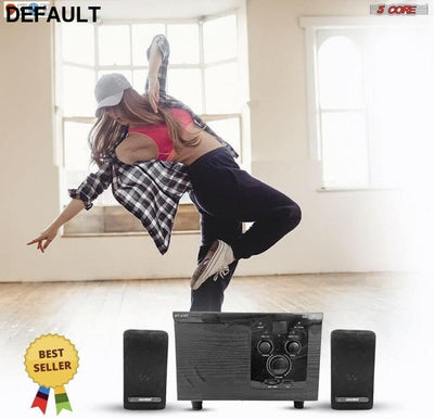 Home Theater 2.1 Set Black Speakers Electronics