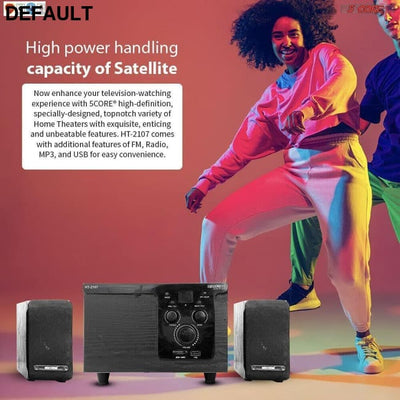 Home Theater 2.1 Set Black Speakers Electronics