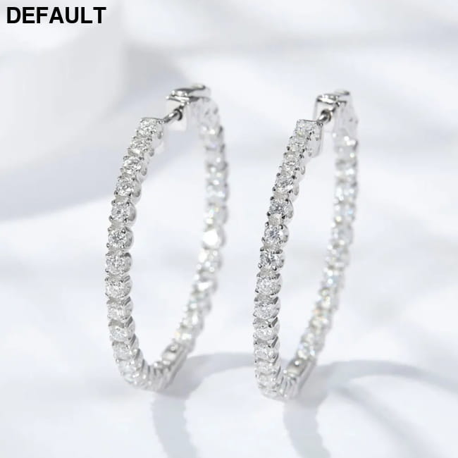 Hoop Moissanite Earrings for Women GRA Certified 2mm D VVS1 Sterling Silver Jewelry