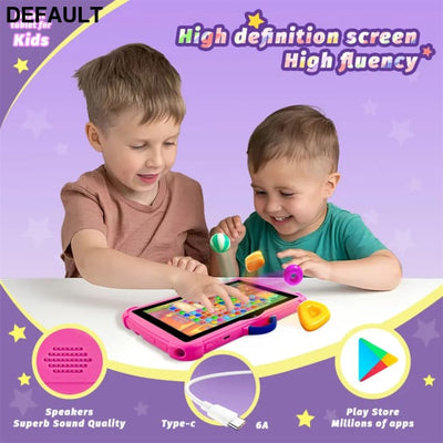 Hot Cartoon Pattern Kids Tablet 7 Inch Quad Core 8GB RAM 512GB ROM Android14.0 Learning Education Games Tablets