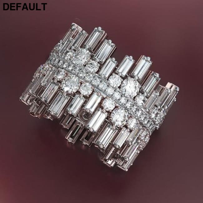 Huitan Luxury Irregularity Shape Love Ring for Women Micro Paved Round Square Cubic Zirconia Wedding Engage Trendy