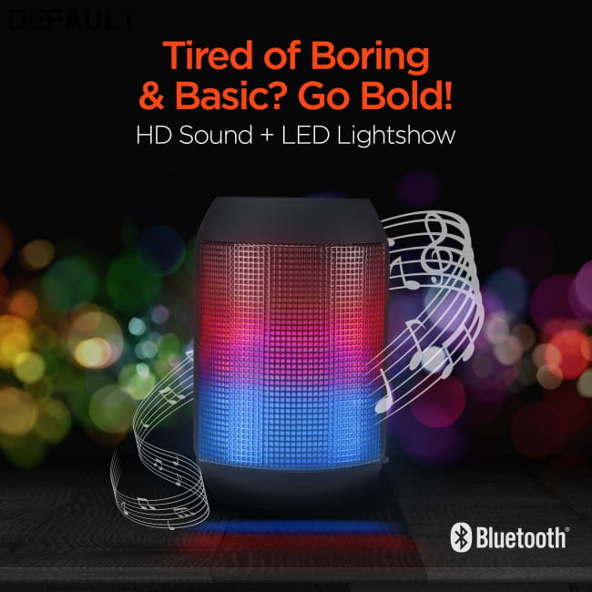 HyperGear Rave Mini Wireless LED Speaker Black Best Selling Products