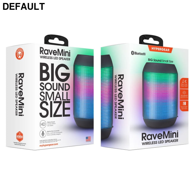 HyperGear Rave Mini Wireless LED Speaker Black Best Selling Products
