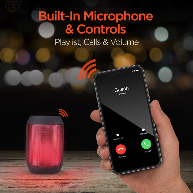 HyperGear Rave Mini Wireless LED Speaker Black Best Selling Products