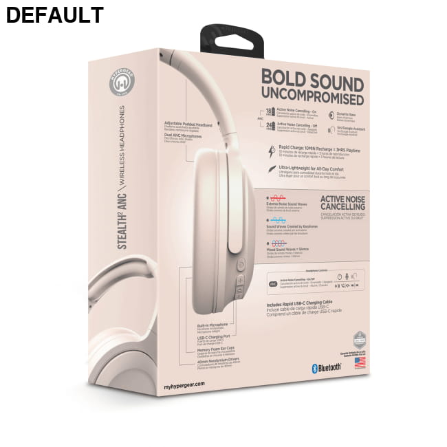 HyperGear Stealth2 ANC Wireless Headphones Over-Ear