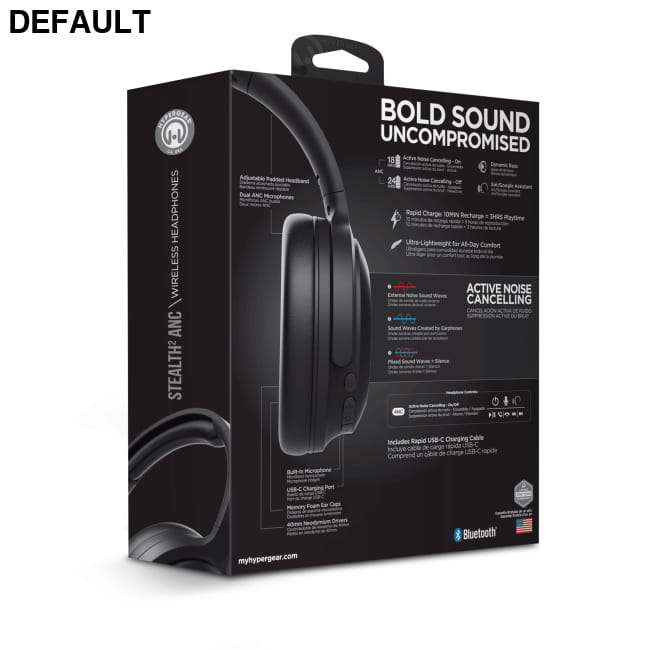 HyperGear Stealth2 ANC Wireless Headphones Over-Ear