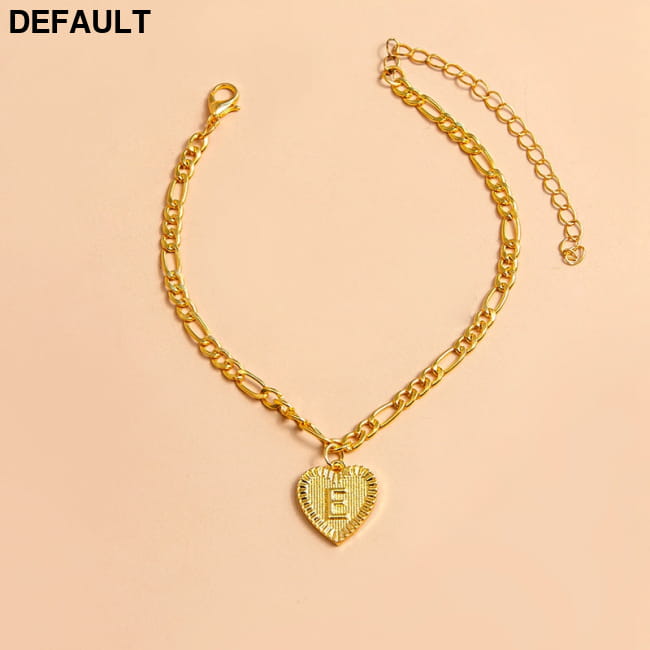 Initial Letter Anklet Gold Color Heart Pendant Foot E Women Bracelets Best Selling Products
