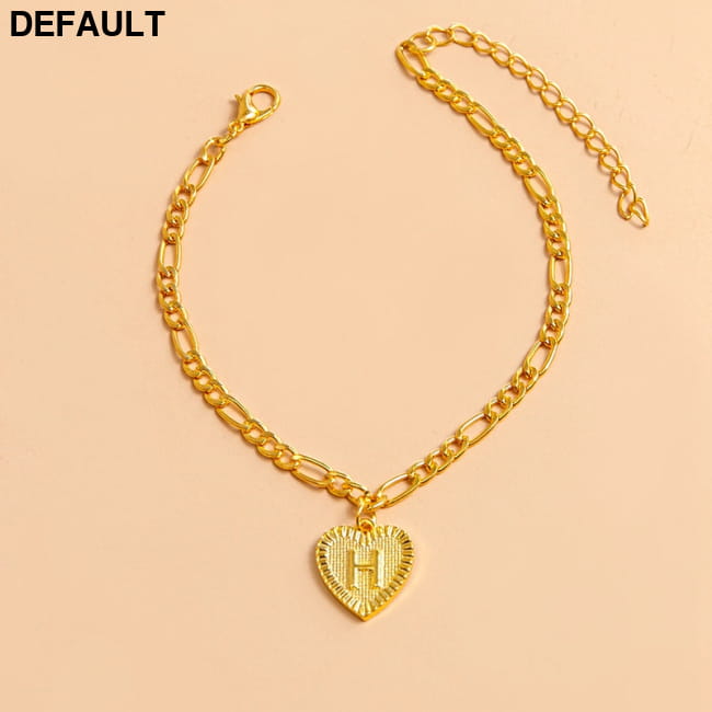 Initial Letter Anklet Gold Color Heart Pendant Foot H Women Bracelets Best Selling Products