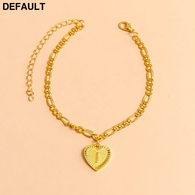 Initial Letter Anklet Gold Color Heart Pendant Foot I Women Bracelets Best Selling Products